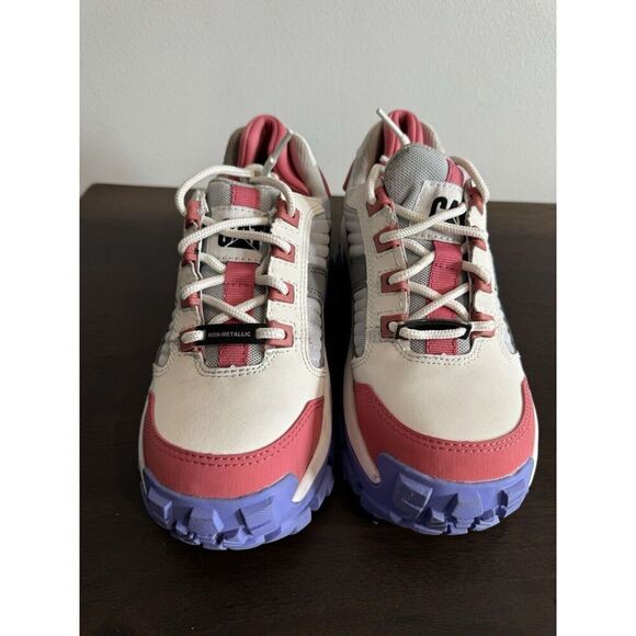 Stylish Women's Work Sneakers in Caterpillar Pink and Gray - Picture 3 of 8